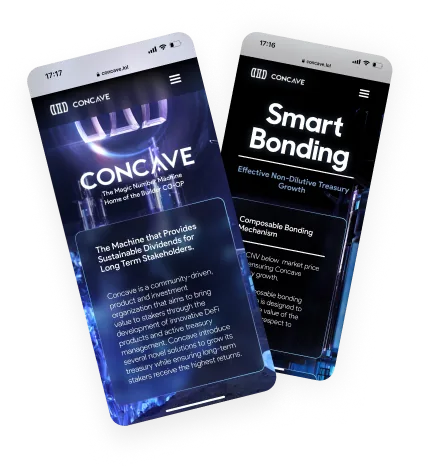 Concave homepage and smart bonding screen on mobile