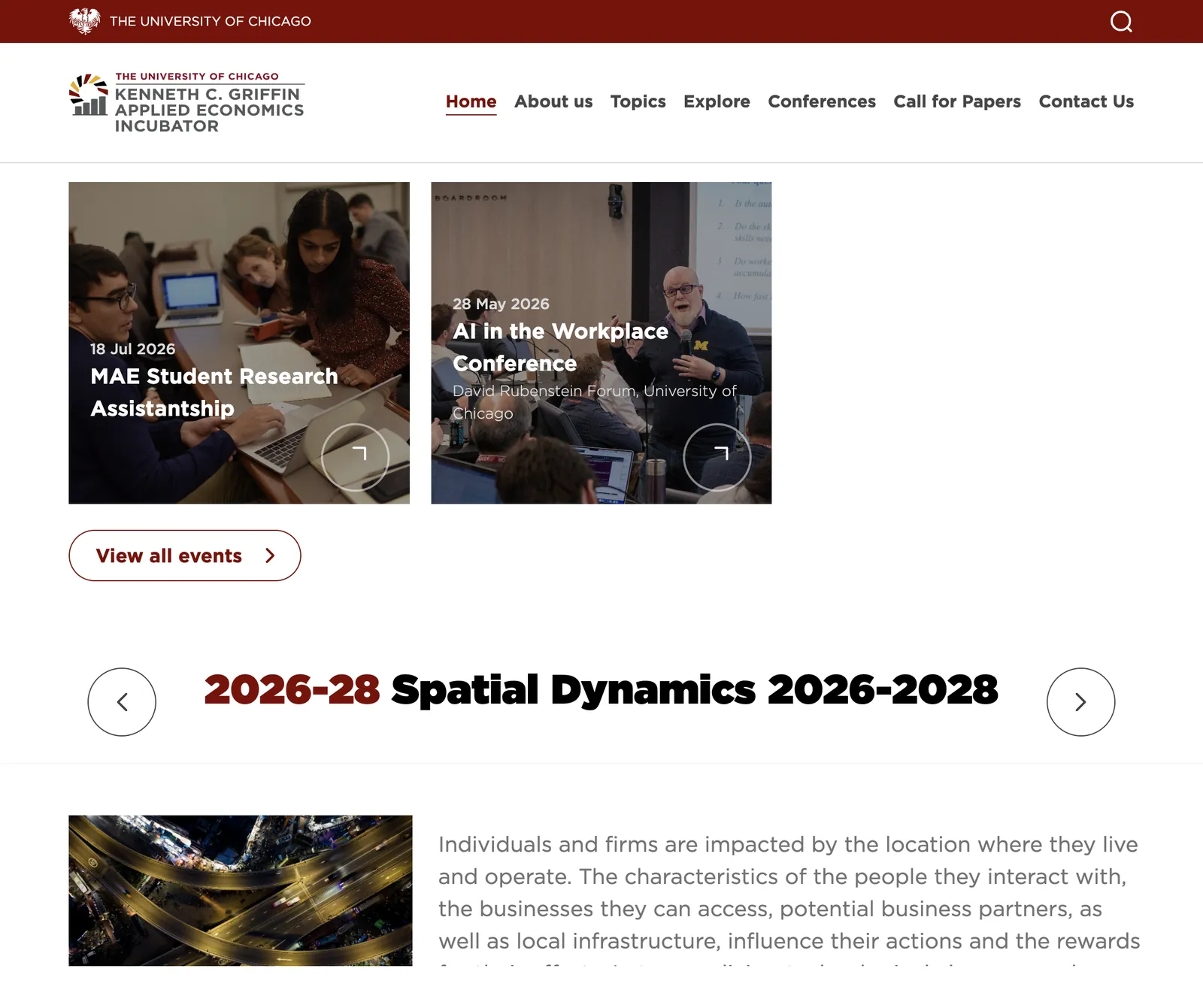 Incubator announcements for a student research assistantship and the AI in the Workplace conference